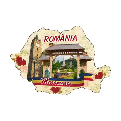 Maramures romania, magnet harta, model mgs198